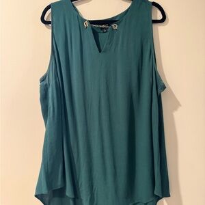 Torrid Green Tank Top with V-Neck and Relaxed Fit